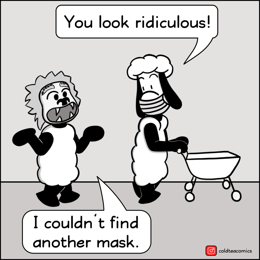 Comic about masks.